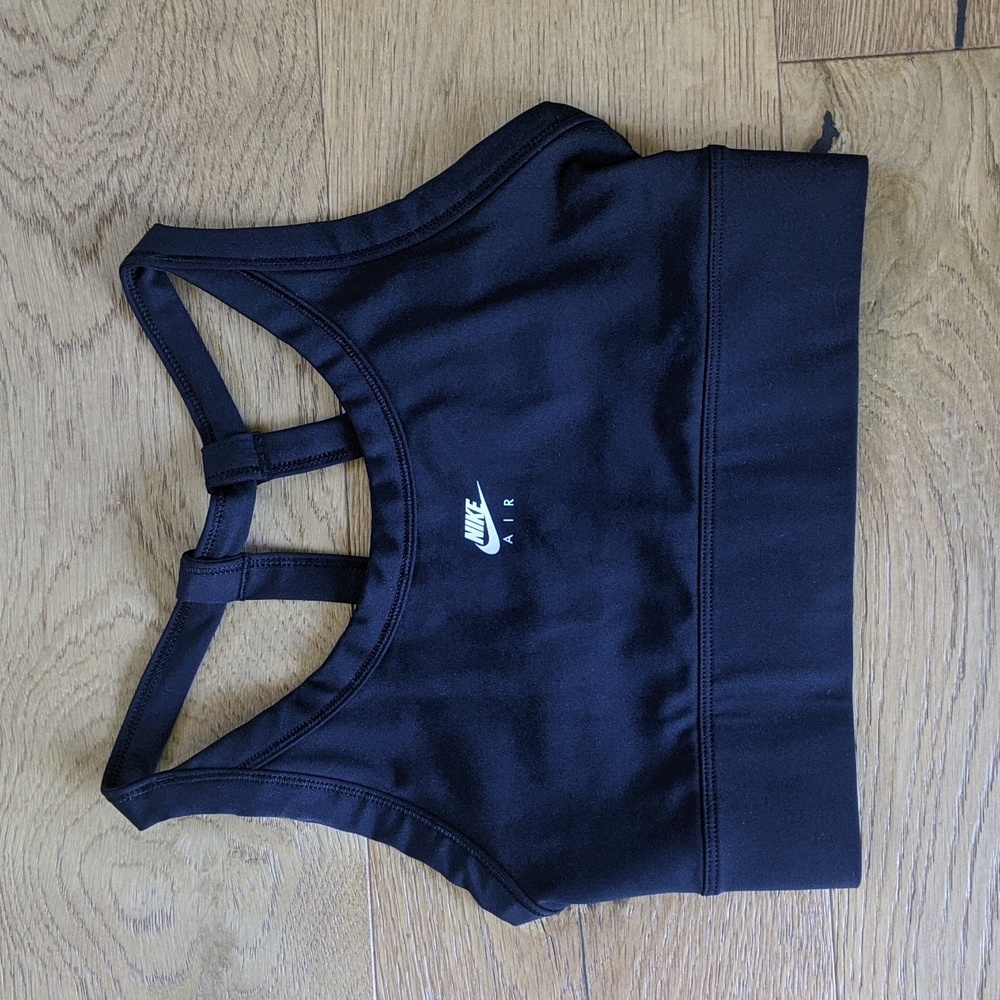 Nike Black Sports Bra with White Logo